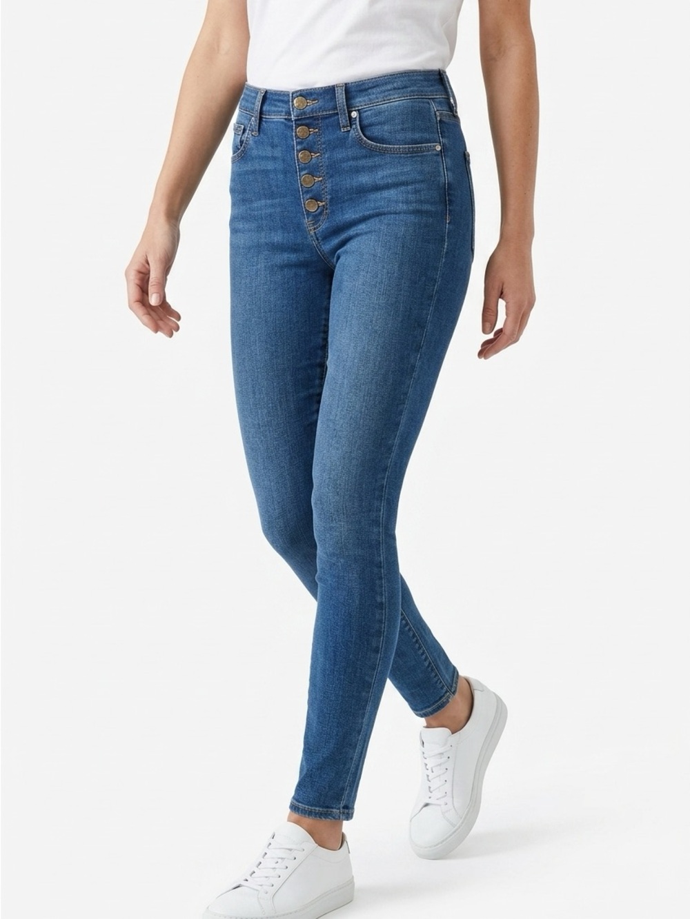 Joe's Jeans High-Rise Button-Fly Women's Skinny Jeans - Blue